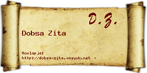 Dobsa Zita névjegykártya