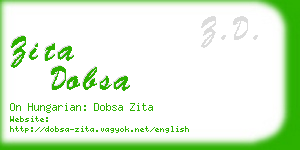 zita dobsa business card